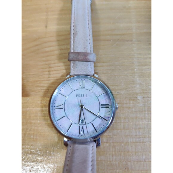 Fossil Jacqueline Ladies Casual Stainless Steel Leather Quartz Watch ES4151 READ - Picture 1 of 7